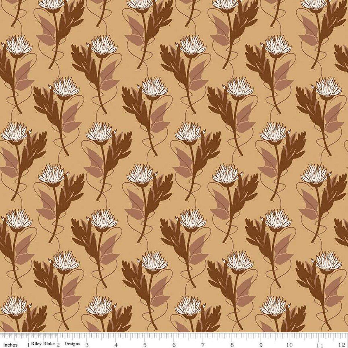 Dancing Daisies Main Sunrise Cotton Fabric - 1 yard