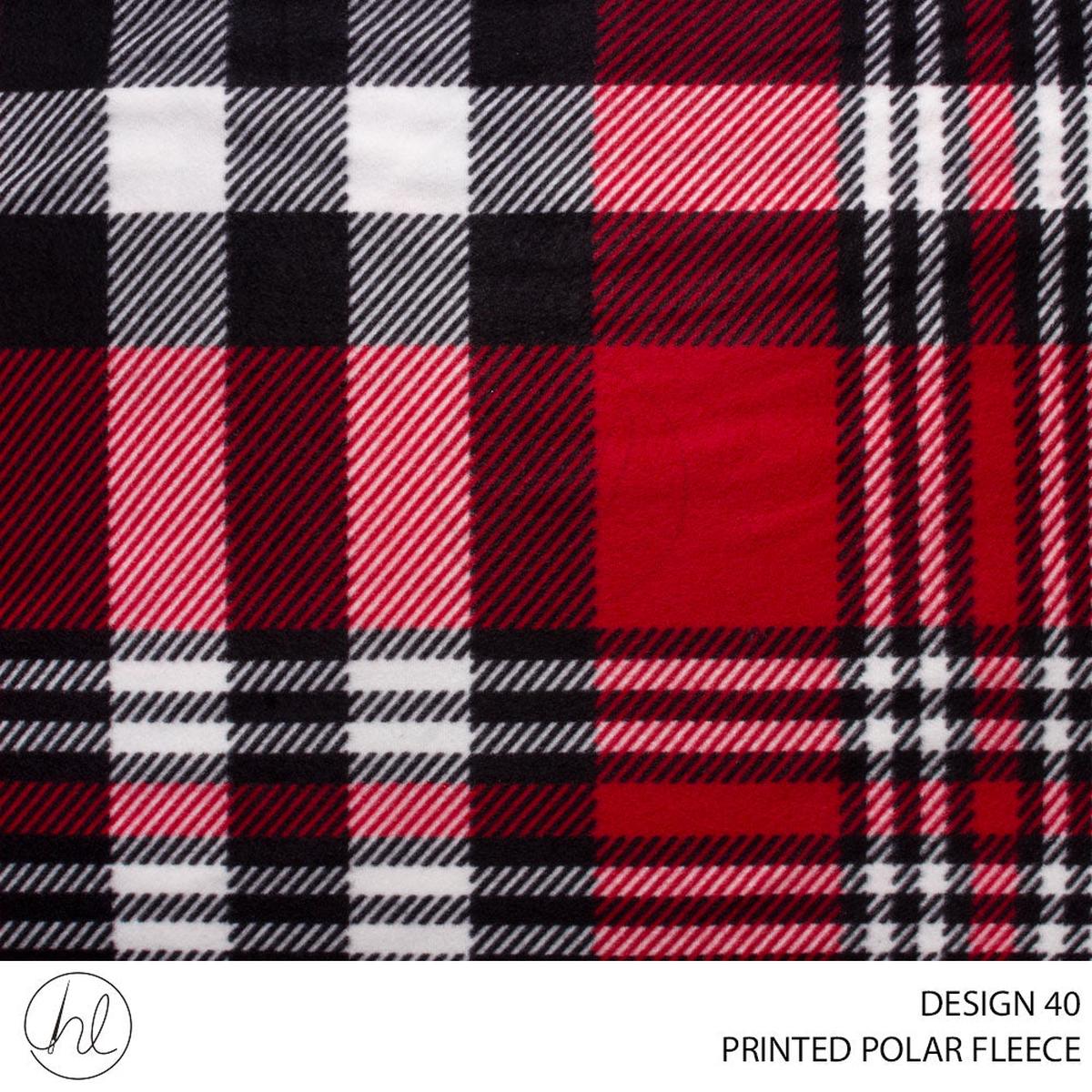 PRT POLAR FLEECE CHECK FSBRIC RED ROLL 001 1