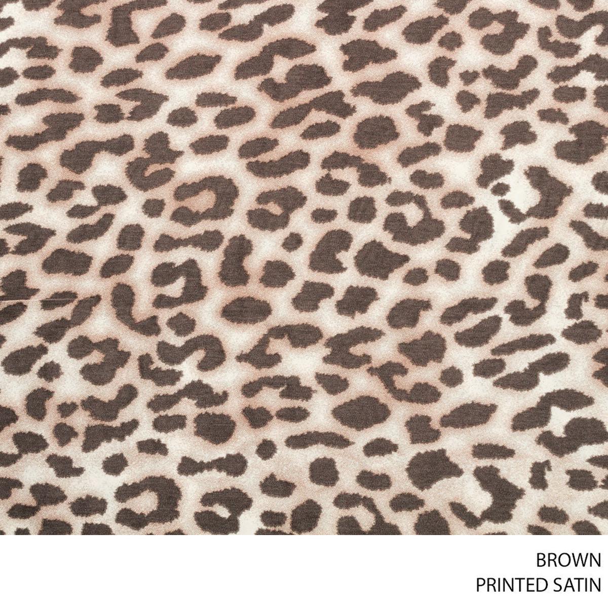 SATIN PRINTED FABRIC BROWN ROLL ROLL 001