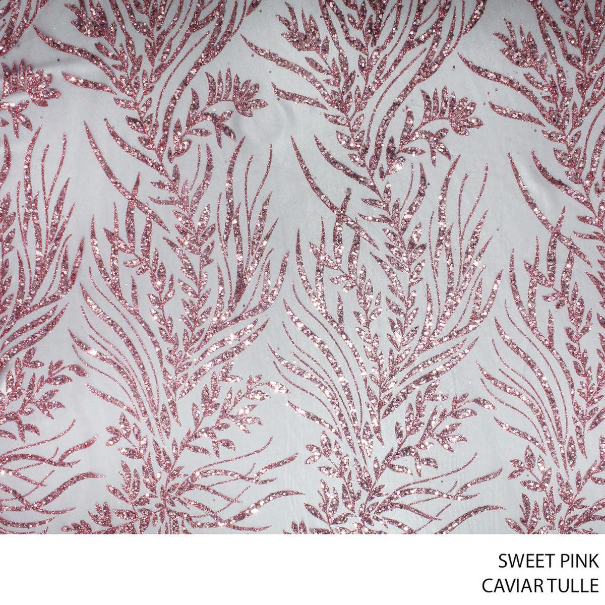 TULLE CAVIAR FABRIC 150CM SWEET/PINK