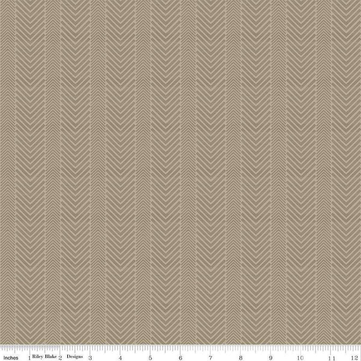 Wake at the Lake Herringbone Beach Cotton Fabric - 1 yard