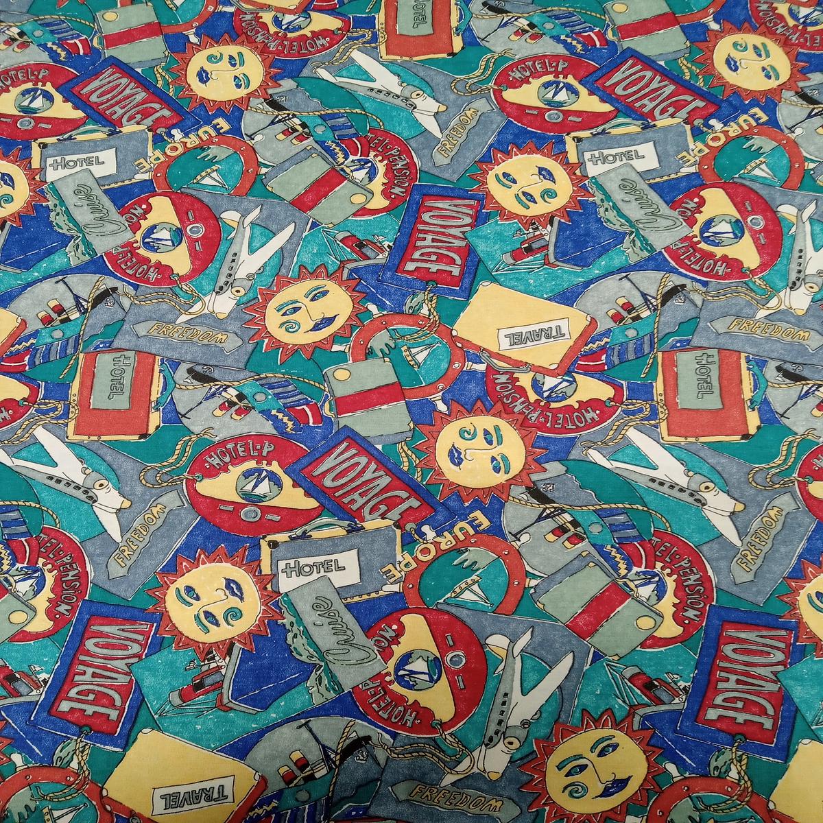 Around the World Travel Cotton Fabric