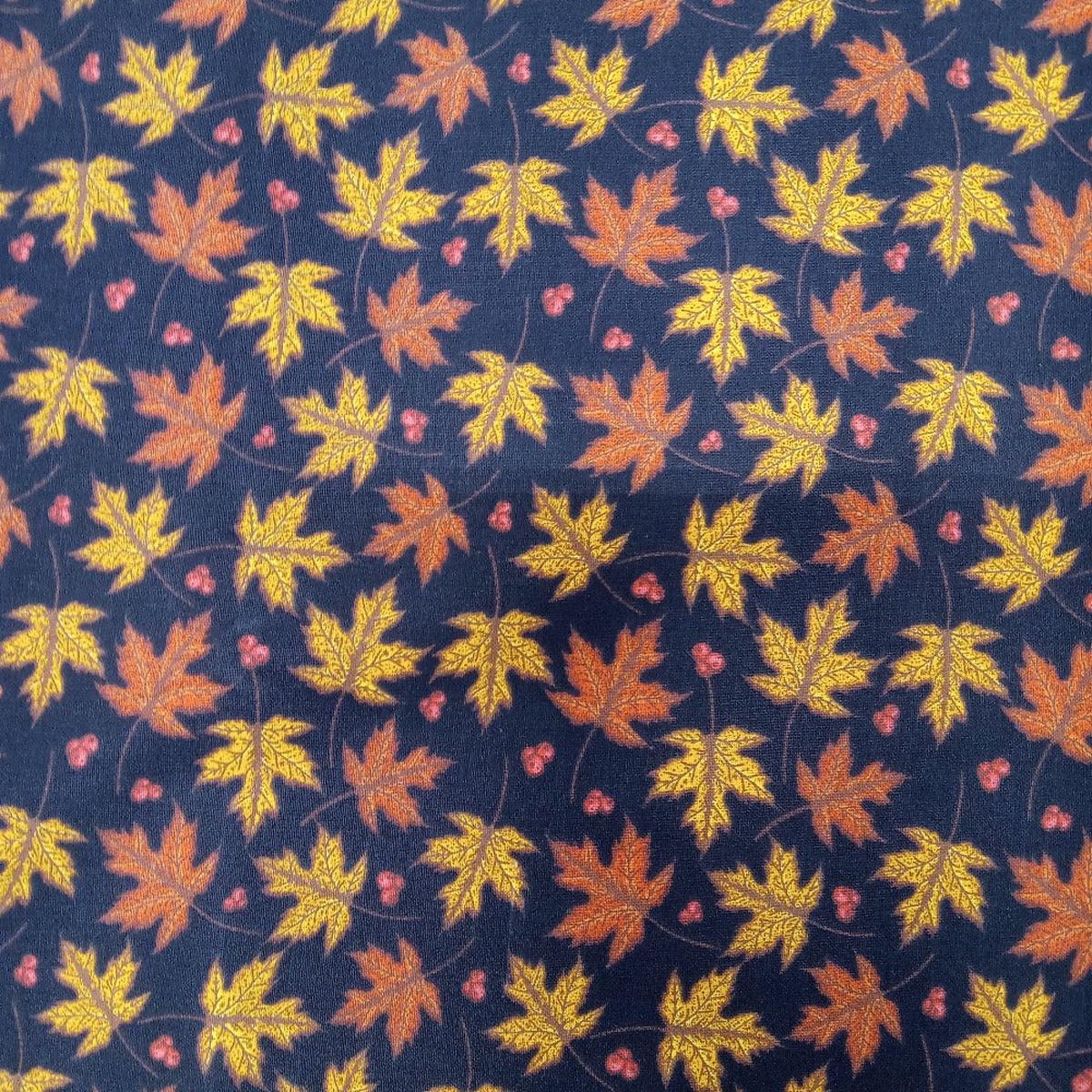 Autumn Leaves Cotton Fabric - 1 yard