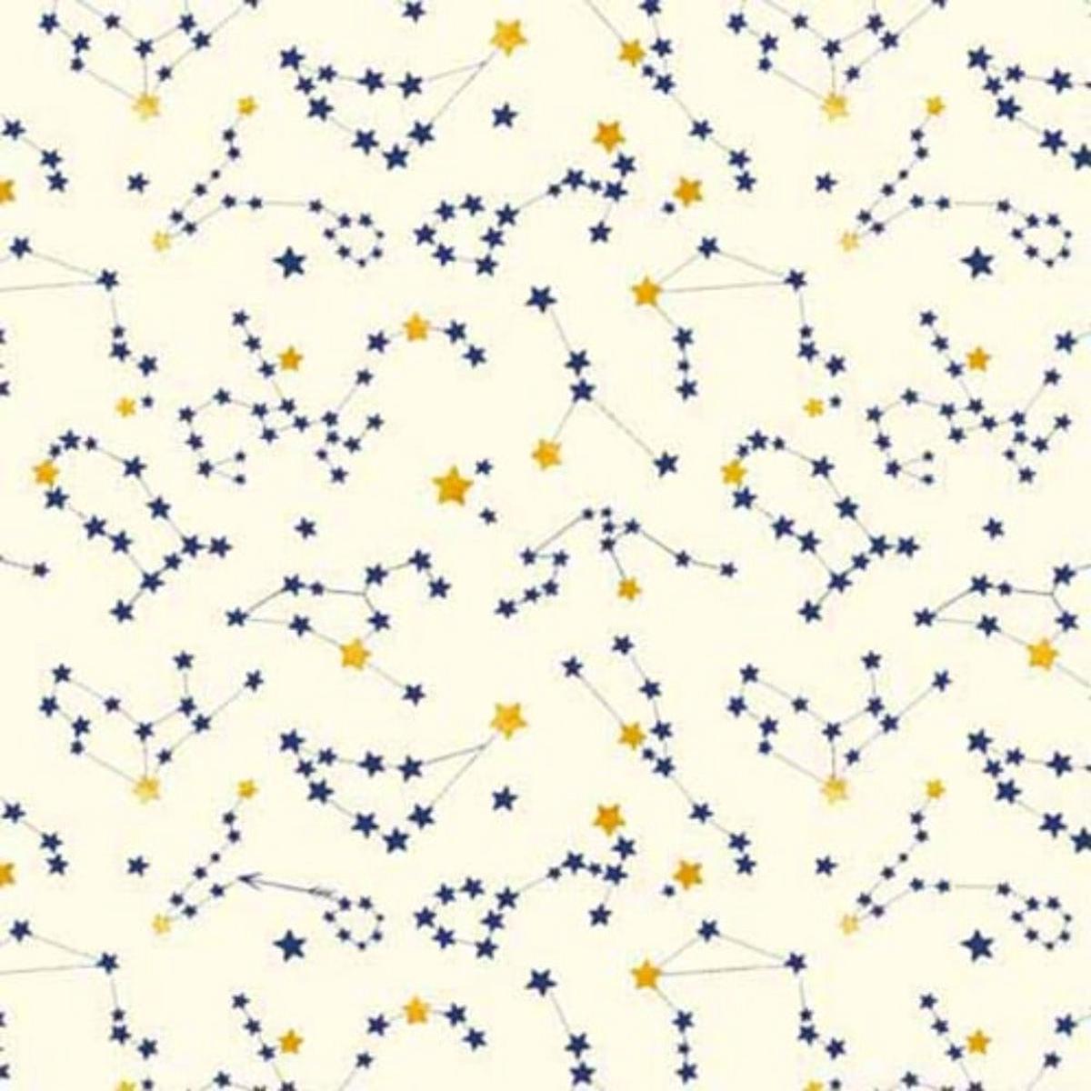 Celestial Cream Cotton Fabric - 1 yard
