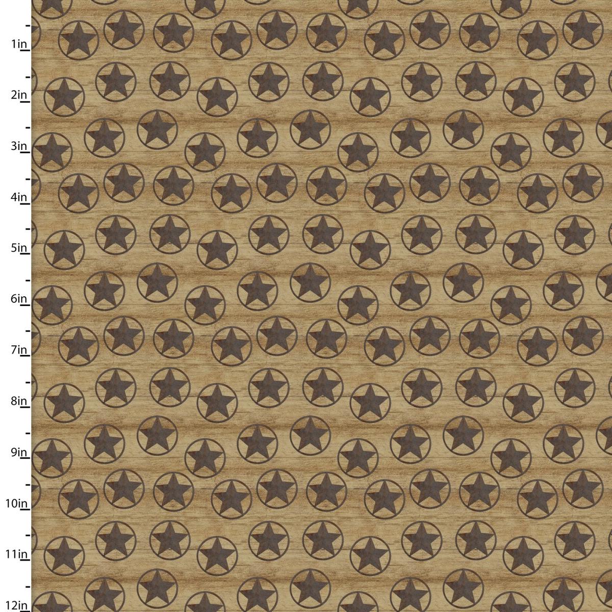 Hold Your Horses Lonestar Allover Tan Cotton Fabric - 1 yard