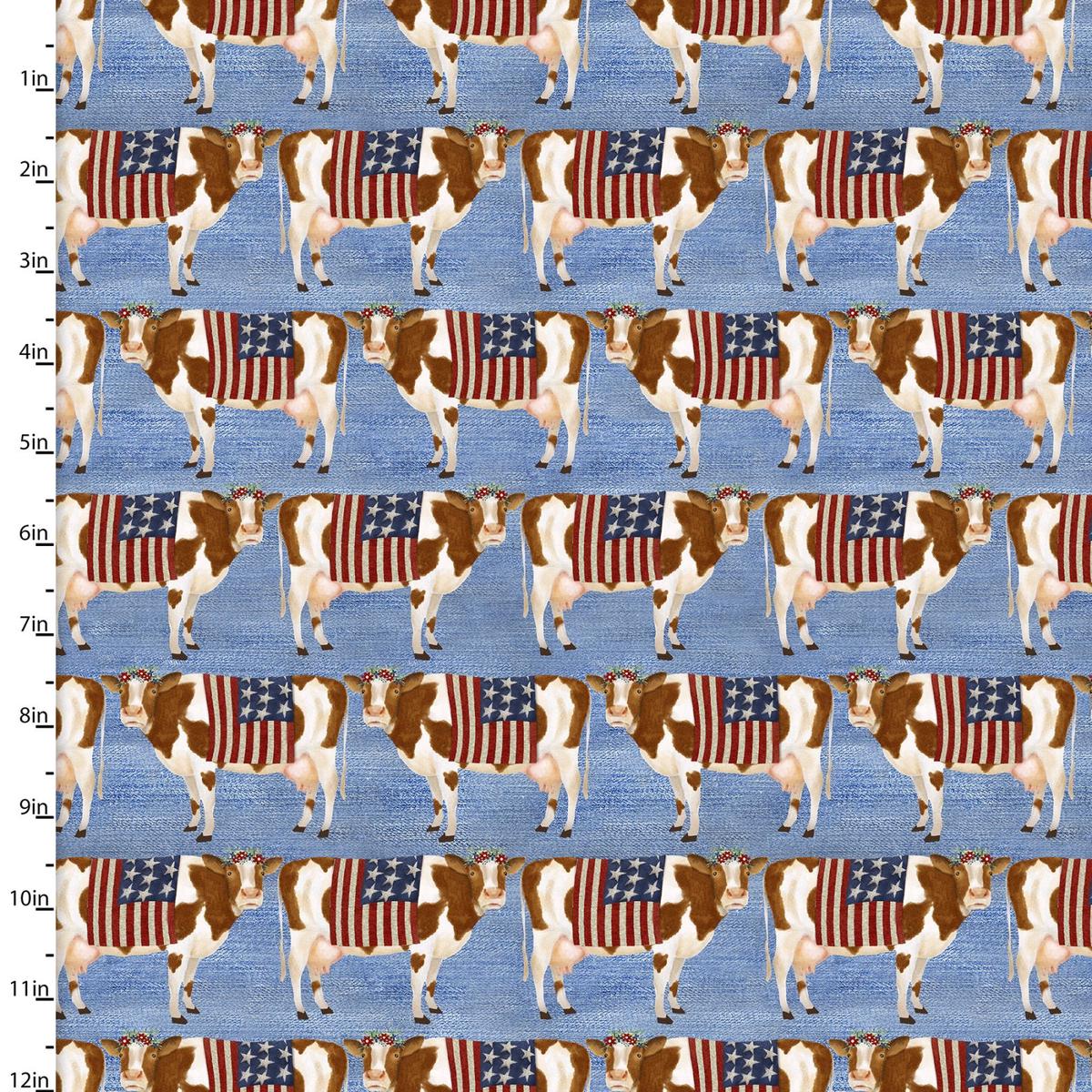 Hometown America Home Cows Cotton Fabric