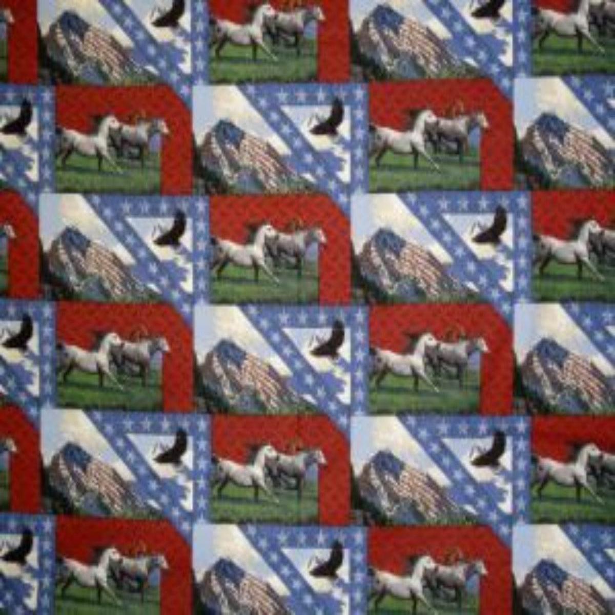 Patriots Point Collage Cotton Fabric - 1 yard