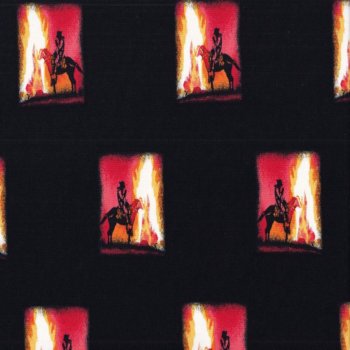 Cowboy Campfire Cotton Fabric - 1 Yard