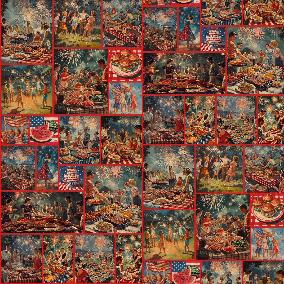 Celebrate Freedom Patriotic Cotton Fabric - 1 yard