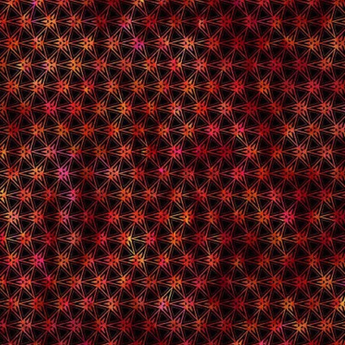 SCI-FI Red Cotton Fabric - 1 yard
