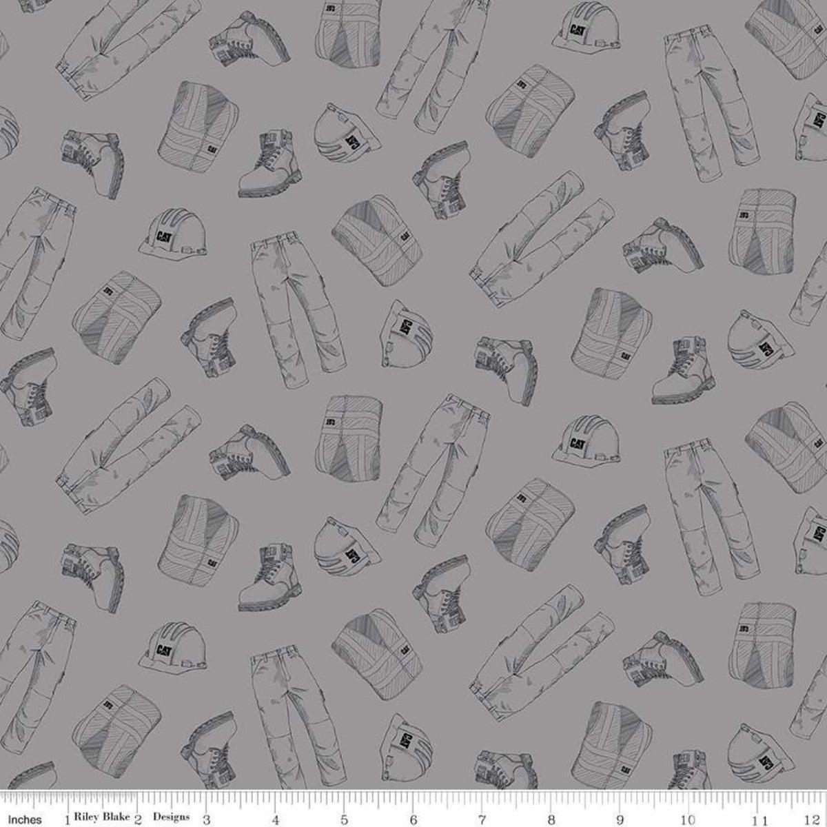 CAT Garb Gray Cotton Fabric