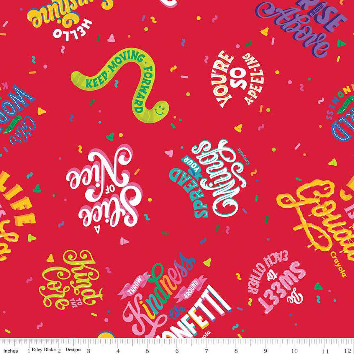 Colors of Kindness Main Red Cotton Fabric