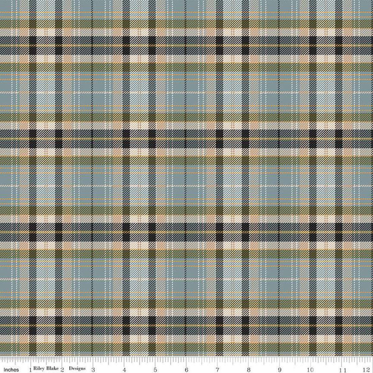 John Wayne Courage Plaid Storm Cotton Fabric