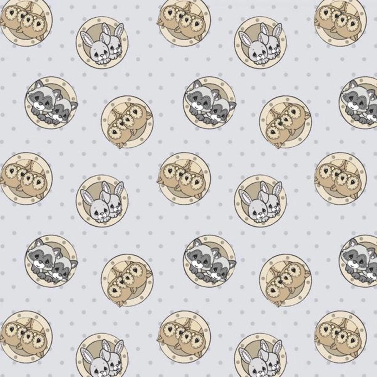 Precious Moments Baby Animals Badges Cotton Fabric - 1 yard