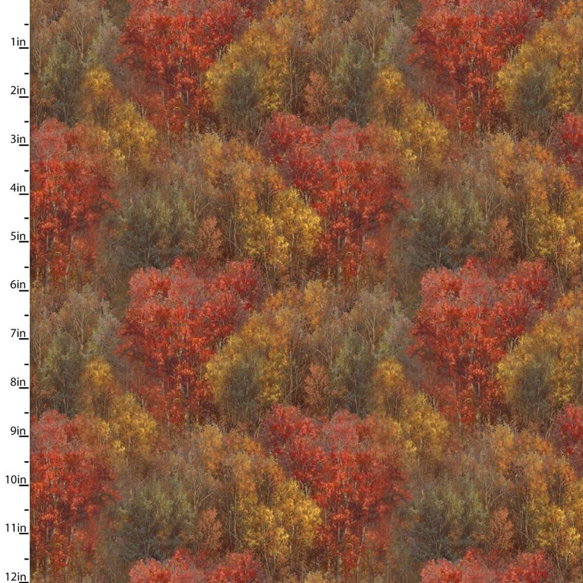 Whitetail Country Forest Texture Multi Cotton Fabric - 1 Yard