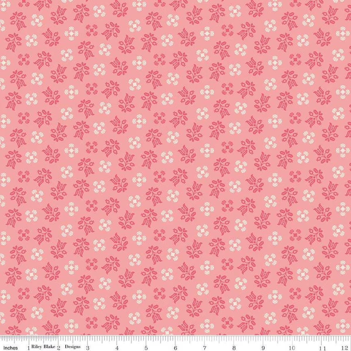Piece & Plenty Gentle Coral Cotton Fabric - 1 Yard