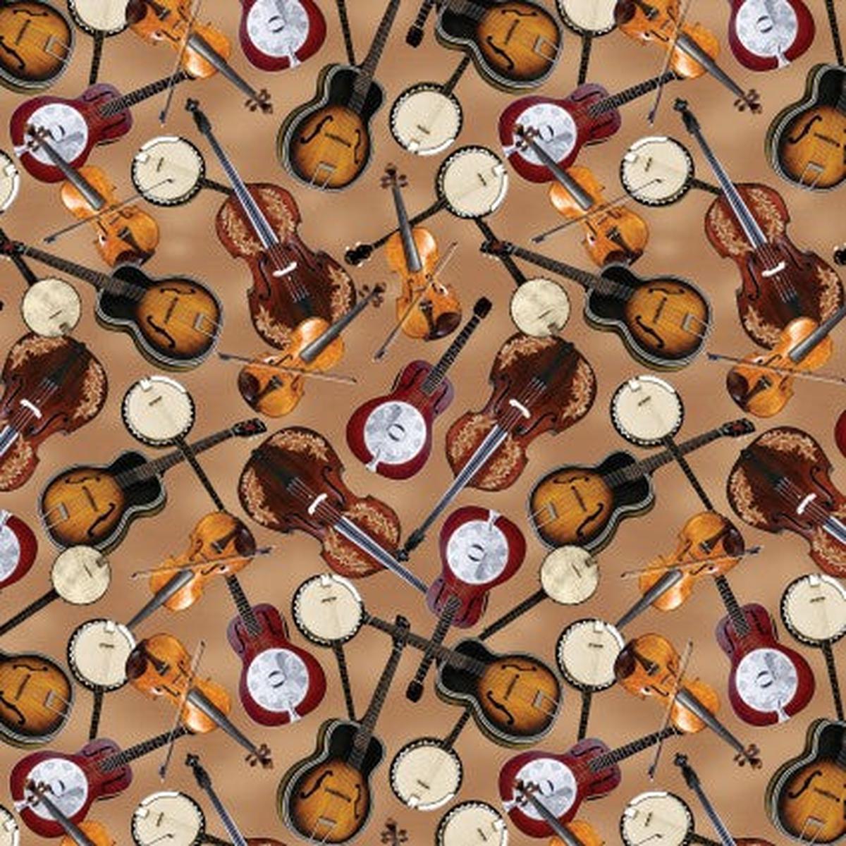 Yellowstone Country Music Cotton Fabric