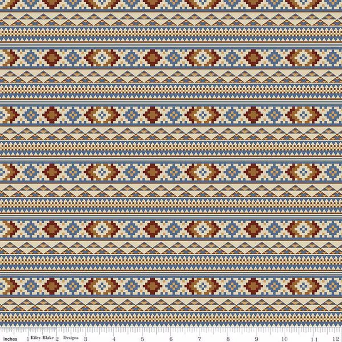 Back of the Chutes Stripe Parchment Cotton Fabric