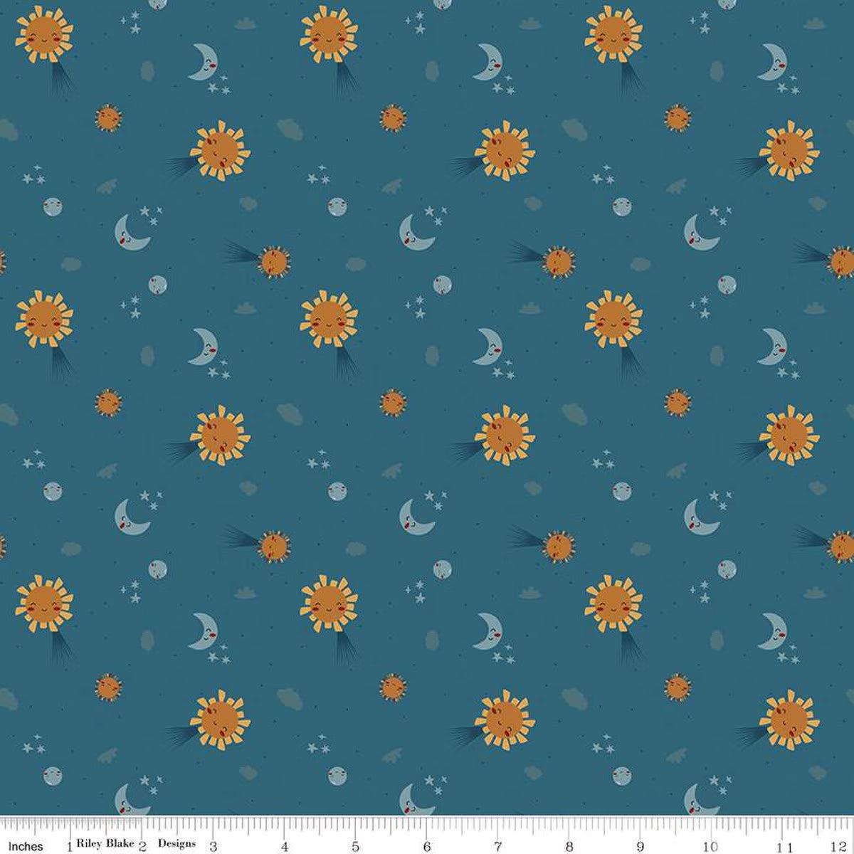 Created with Love Light & Dark Ocean Cotton Fabric