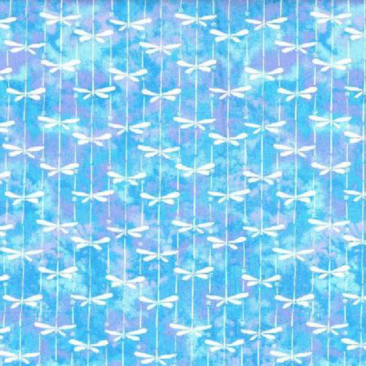 Dragonflies Blue/Purple Cotton Fabric