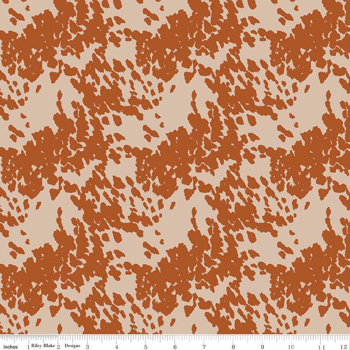 John Wayne Courage Cowhide Sand Cotton Fabric