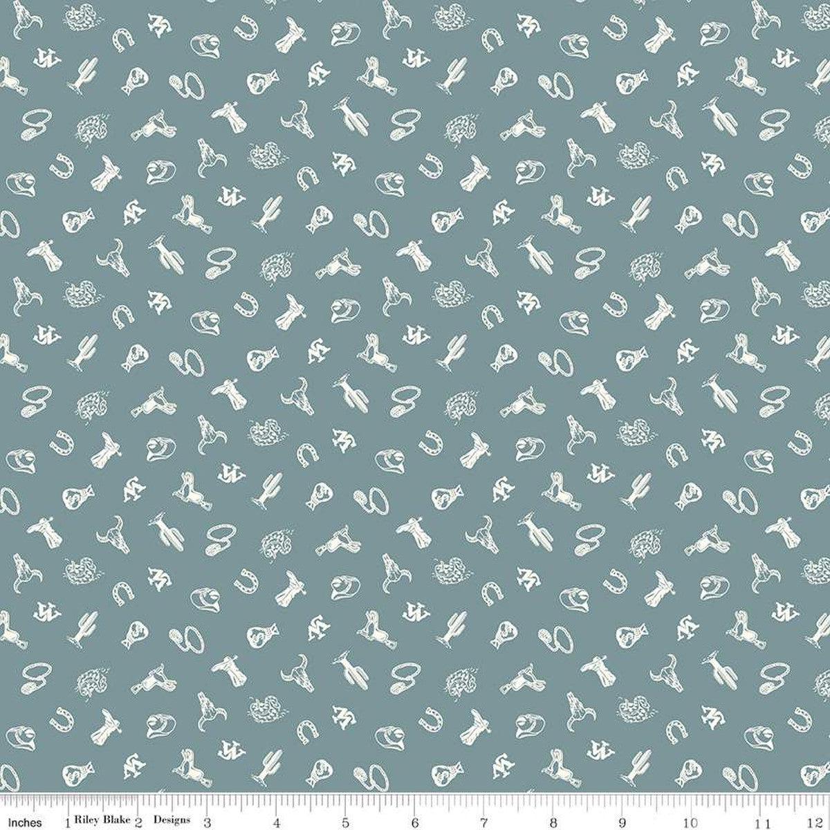 John Wayne Courage Icons Storm Cotton Fabric - 1 yard