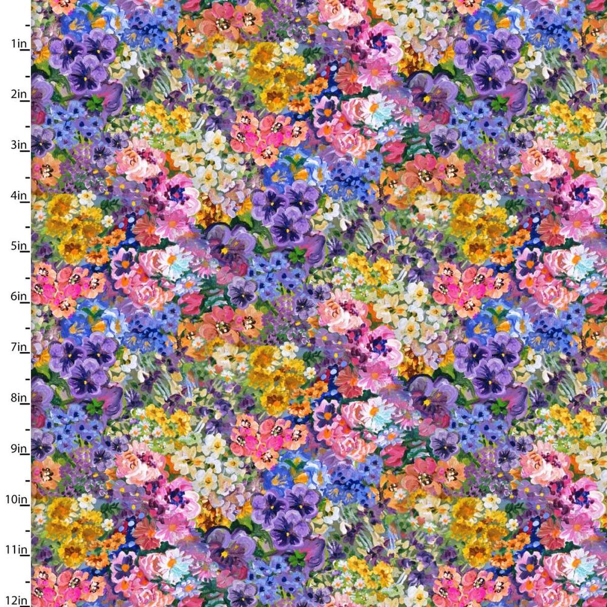 Love is All Around Floral Treasure Multi Cotton Fabric