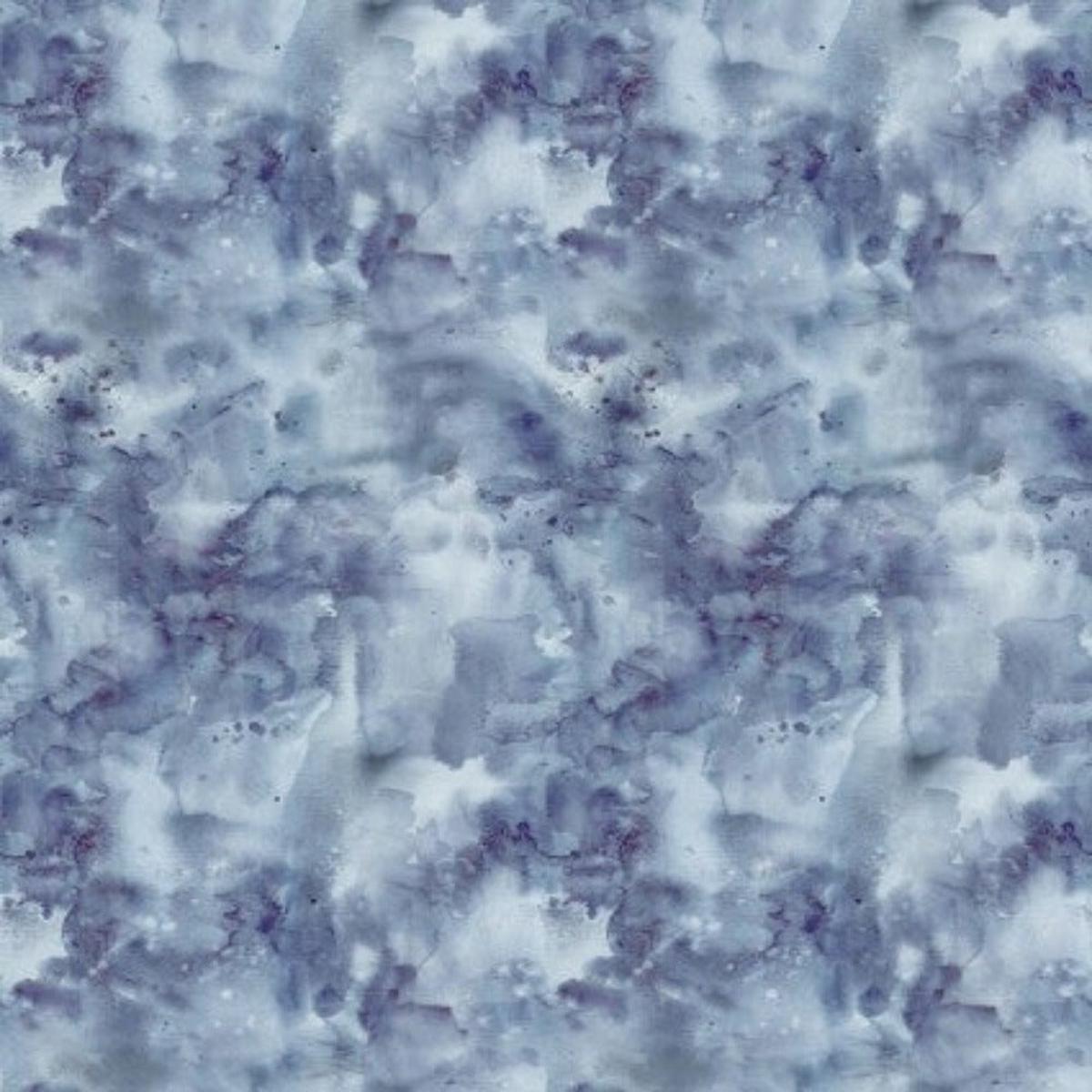 Farm Life Watercolor Dark Slate Fabric - 1 yard