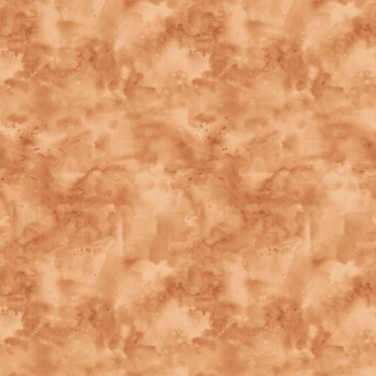 Farm Life Watercolor Wash Rust Fabric