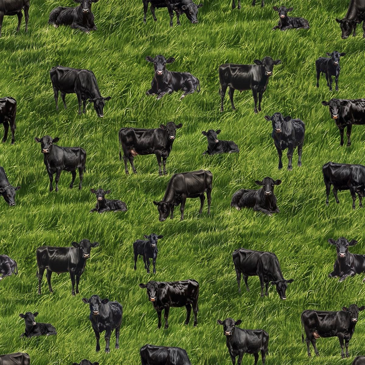The Herd Cows Cotton Fabric