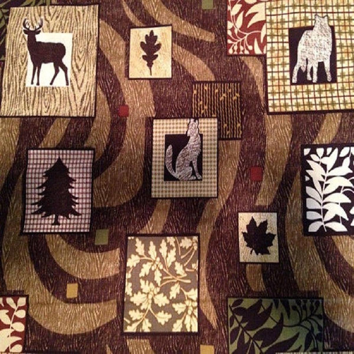 Wildlife Leaves Cotton Fabric