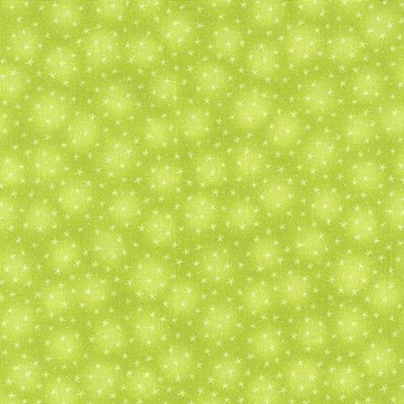 Starlet Small Stars Kiwi Green Blank Quilting Cotton Fabric BQ-STARLET-6383-KIWI