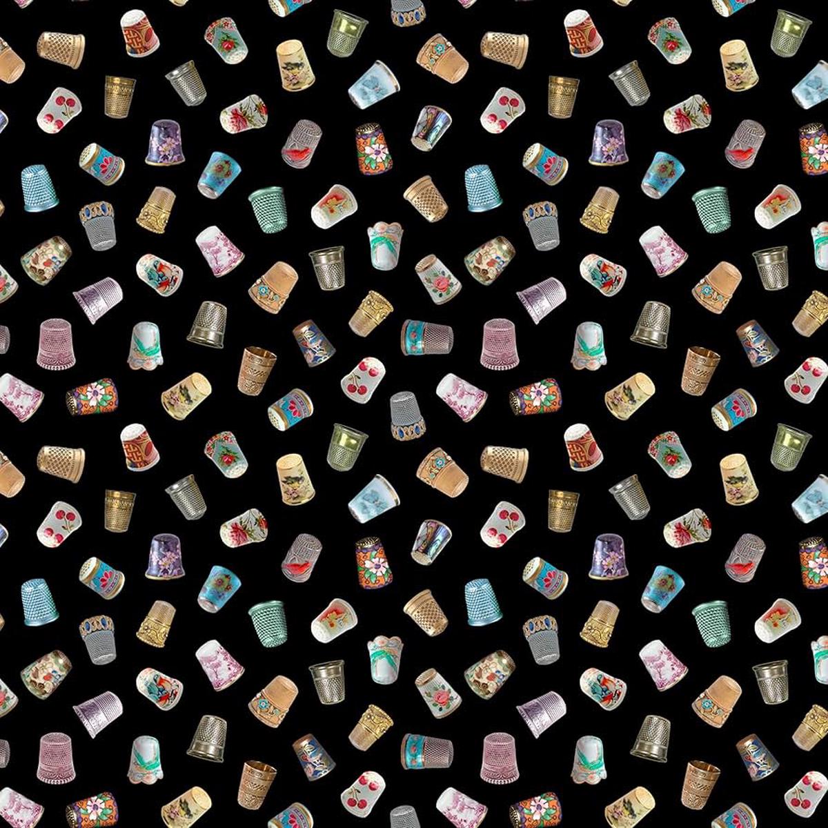 Vintage Thimbles Cotton Fabric
