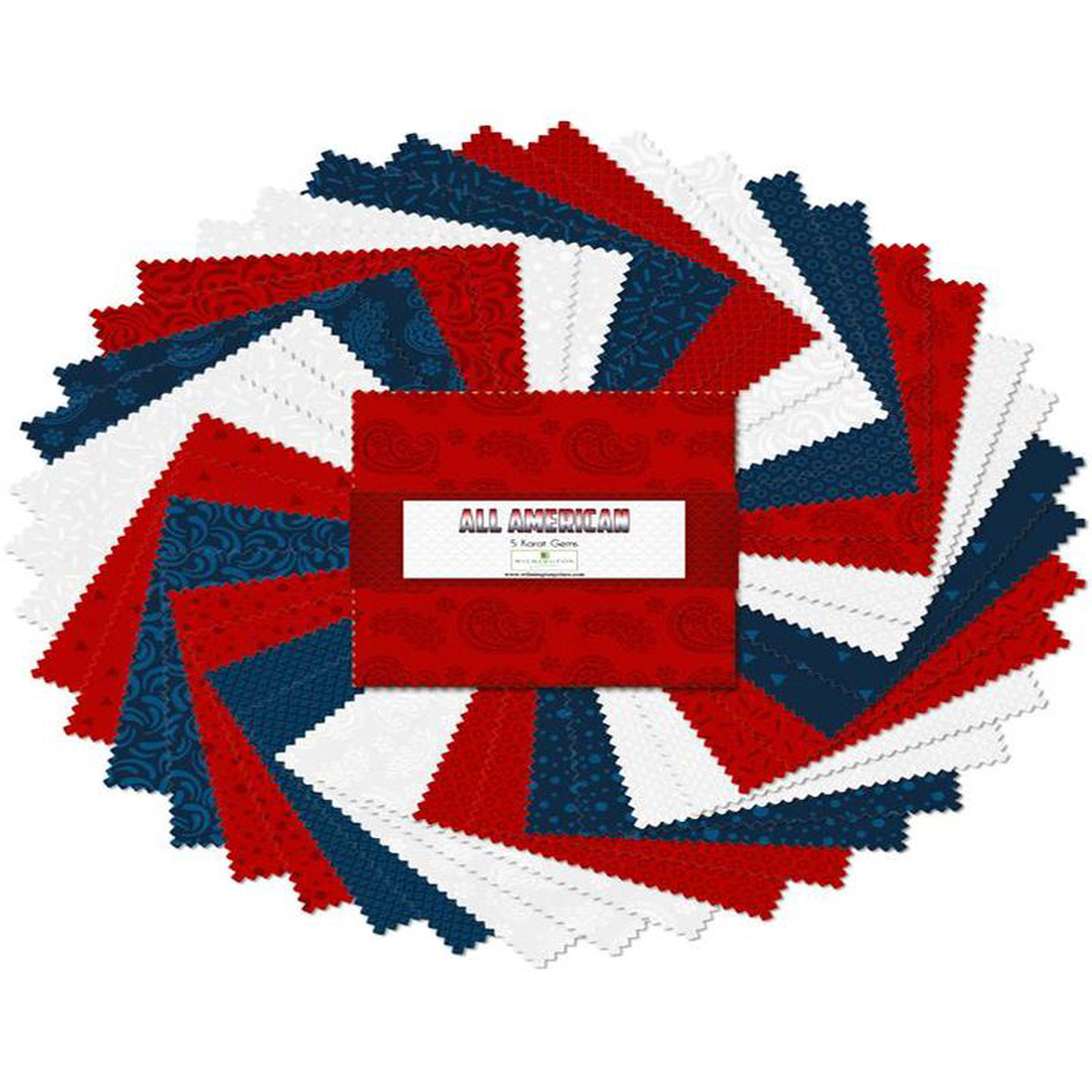 All American 58243 Squares Karat Gems Wilmington Prints Cotton Fabric WP-507-34-507