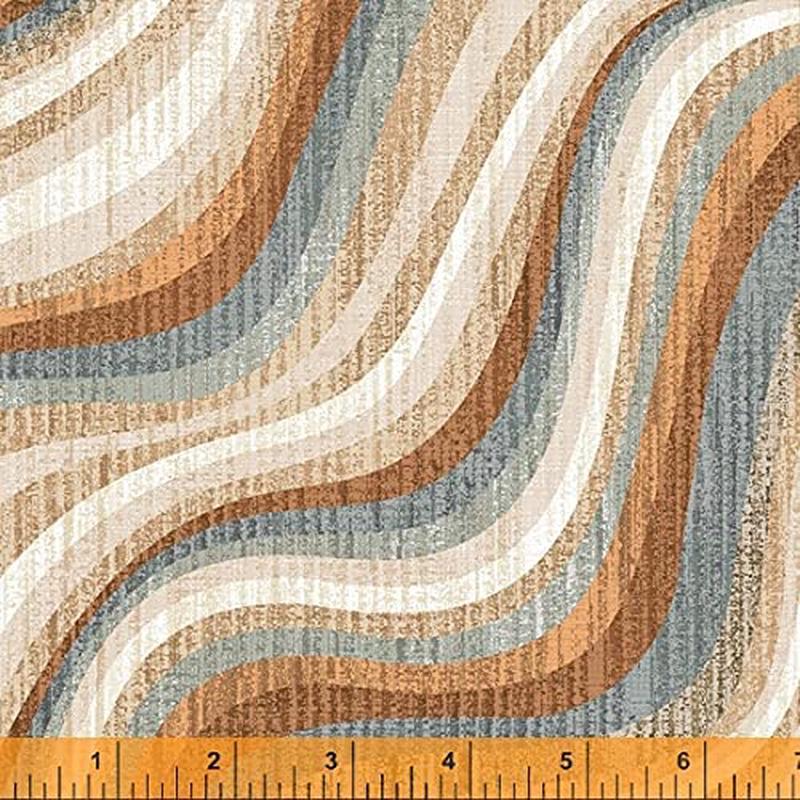 Terrain Wave Earth Whistler Studios Windham Cotton Fabric WF-52494D-2 1
