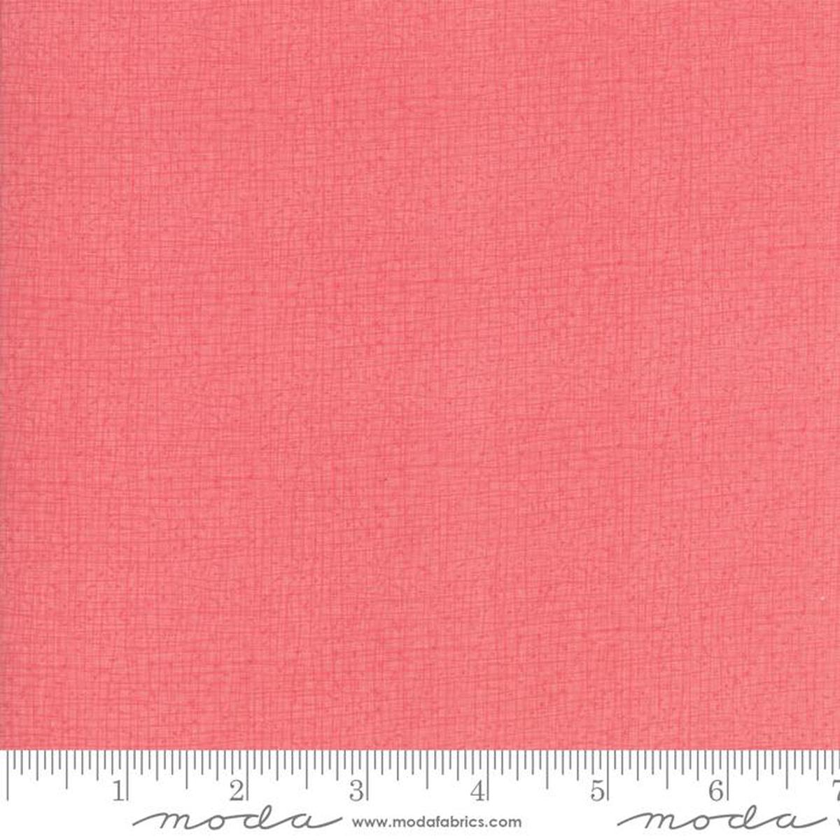 Thatched Texture Solid Sugar Rose Pink Robin Pickens Moda Cotton Fabric MD-48626-127 1/2