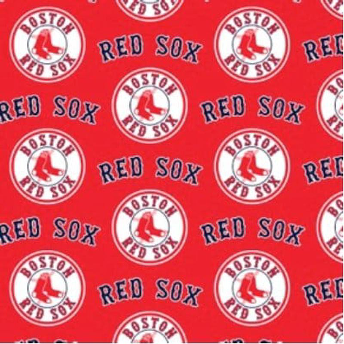 Boston Red Fabric Traditions Sox MLB Baseball on Red Fabric Traditions Cotton Fabric MLB-6634B