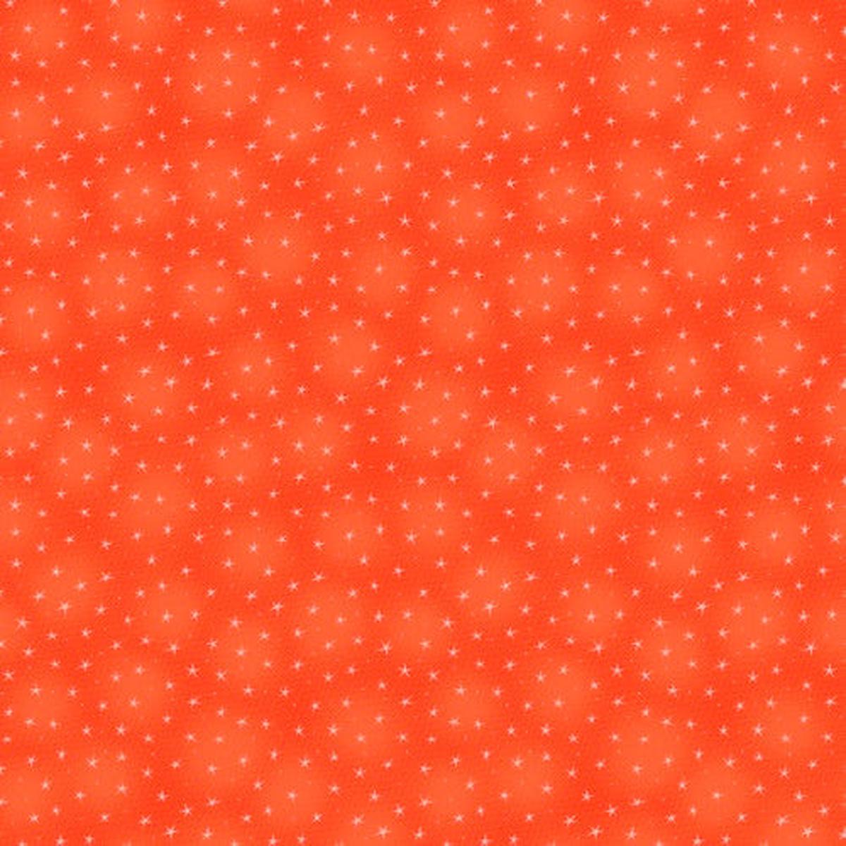 Starlet Small Stars Papaya Orange Blank Quilting Cotton Fabric BQ-STARLET-6383-PAPAYA