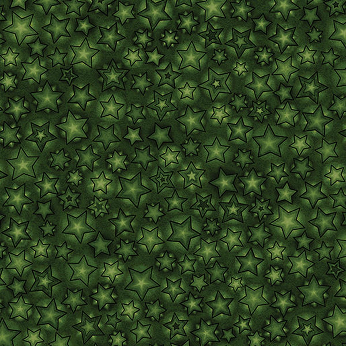 12 Days of Christmas Starry Skies Green Nancy Halvorsen Benartex Cotton Fabric BE-17272-40