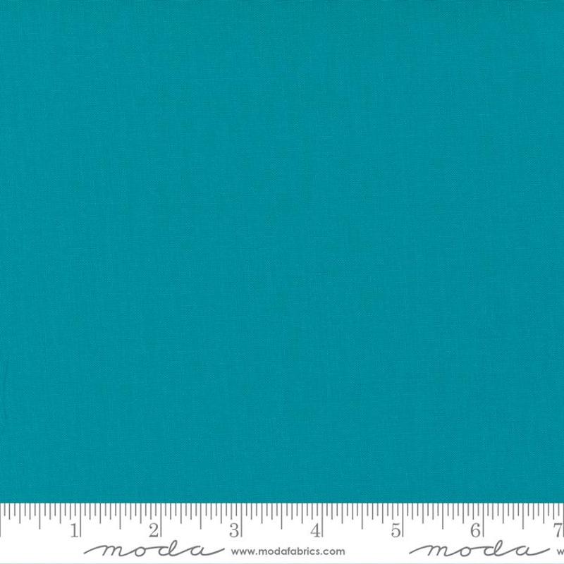 Bella Solid Turquoise Moda Cotton Fabric 1/2