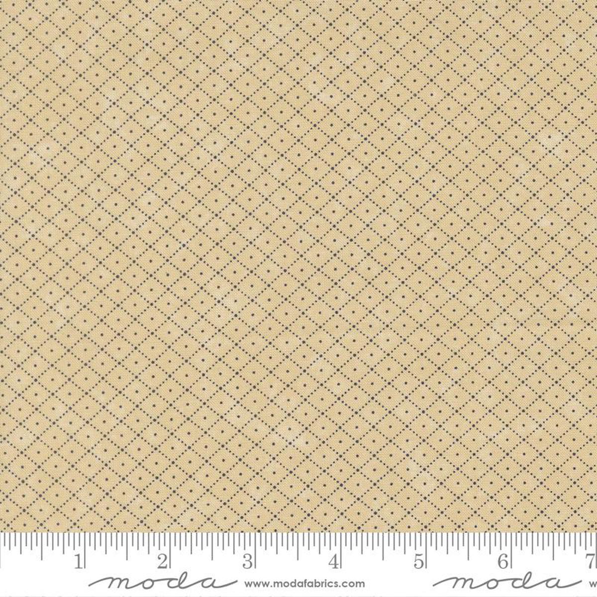 Bluebirds Nest Check It Checks and Plaids Dots Tan Kansas Troubles Quilters Moda Cotton Fabric MD-9808-11