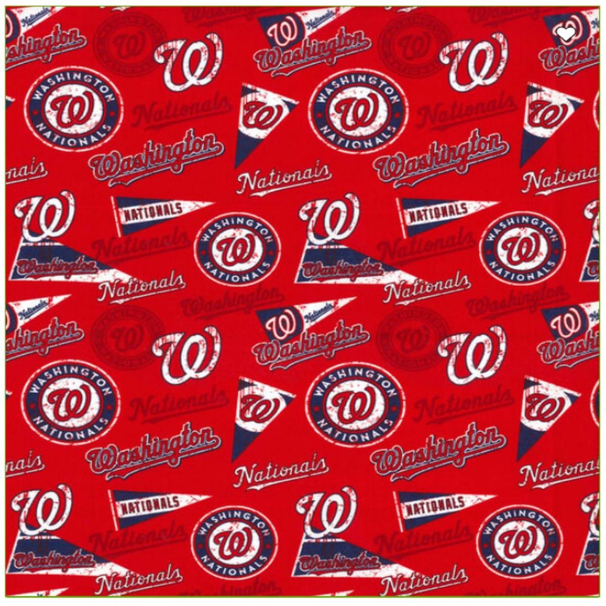 Washington Nationals MLB Baseball Retro Fabric Traditions Cotton Fabric MLB-60298B 1/2