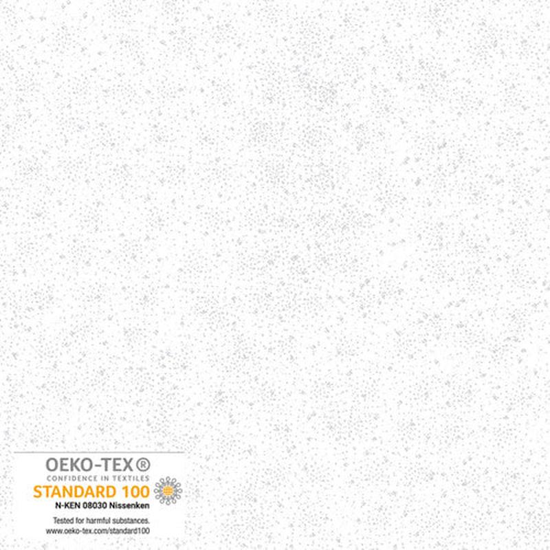 We love Christmas Spray Dots w/ Metallic White Silver STOF Blank Quilting Cotton Fabric BQ-4592M-107 1