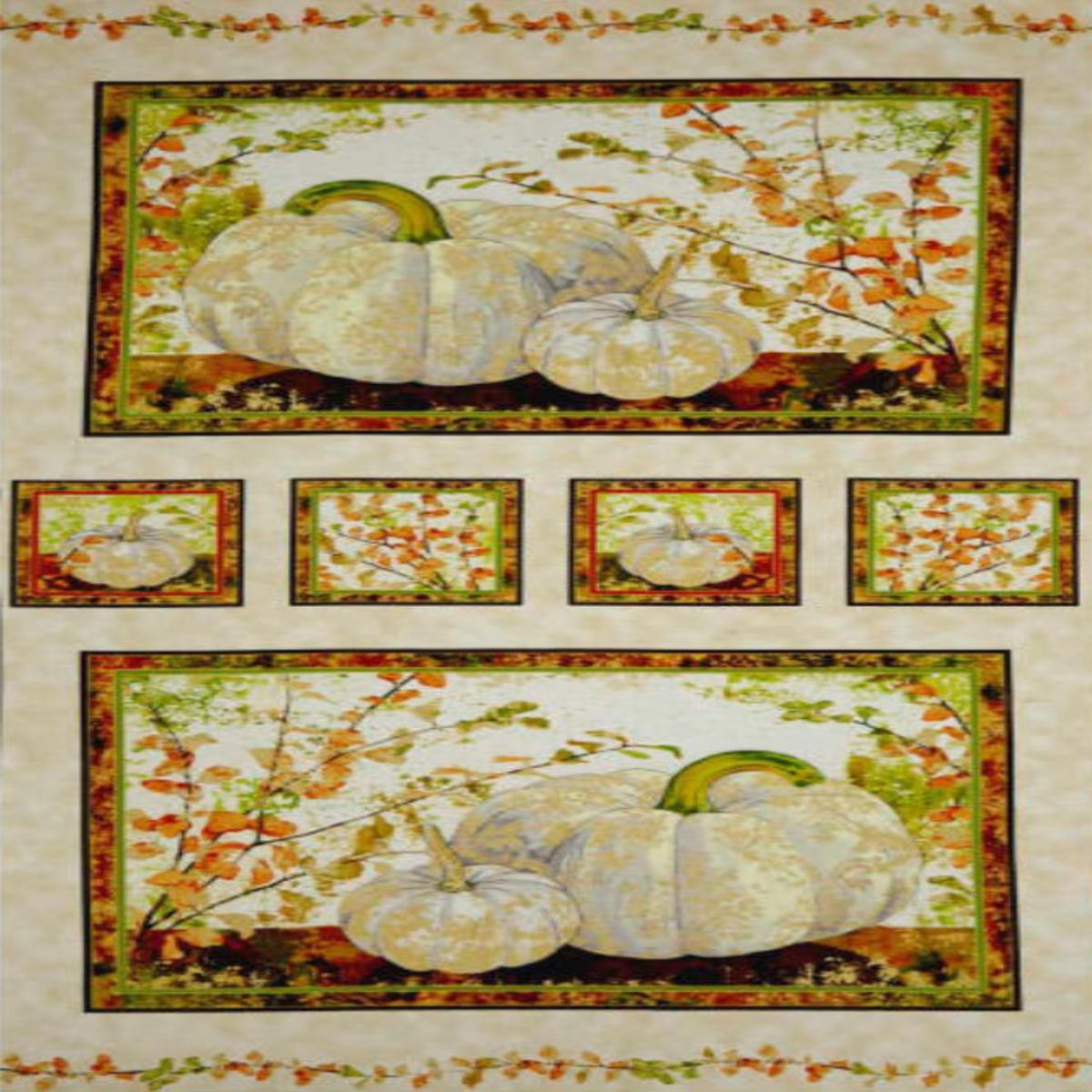 Autumn Shimmer Pumpkin Picture Panel 24