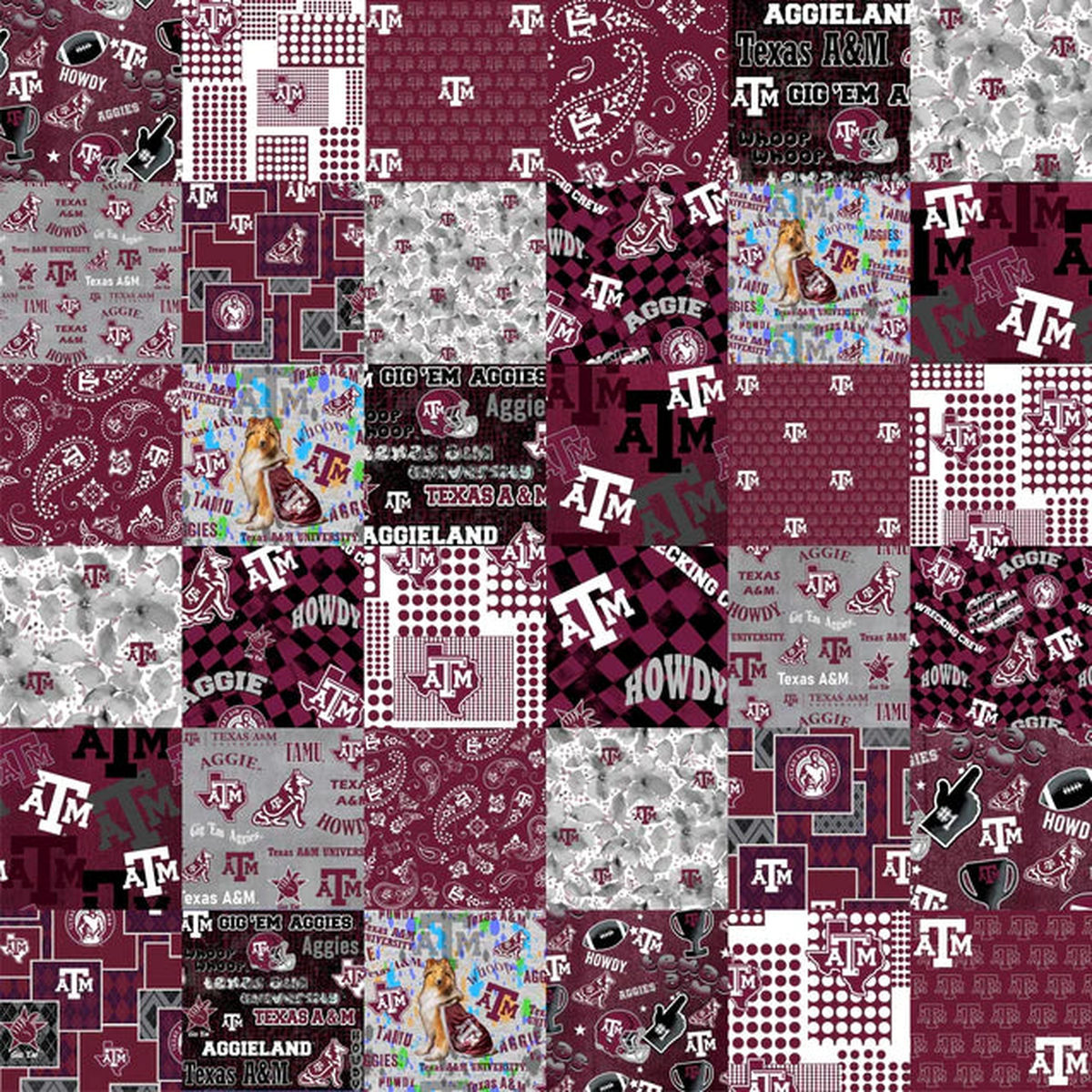 Texas A&M Aggies NCAA College Cheater Quilt Allover 60