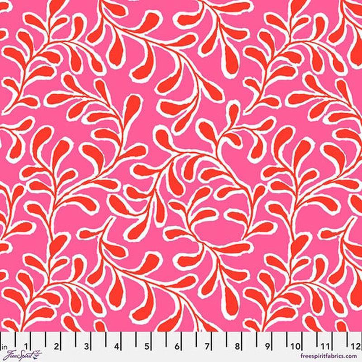 Twig Pink Philip Jacobs February 2023 Kaffe Fassett Collective Free Spirit Cotton fabric FS-PPWGP196PINK