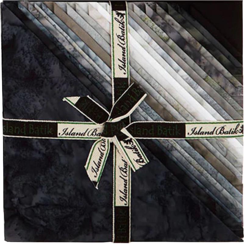 Bodacious Black 10 Square Stack Island Batik Fabric