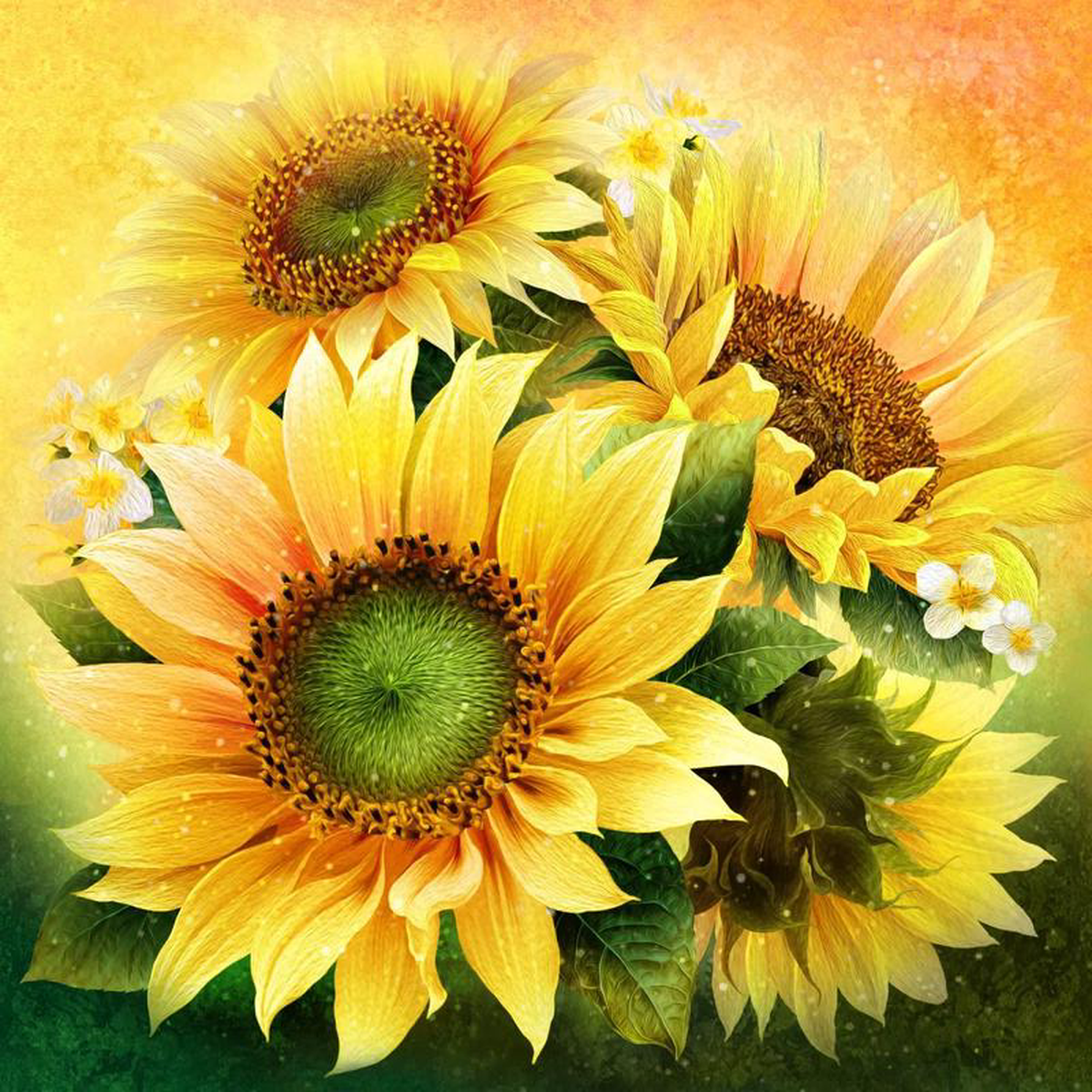 Sunny Day Sunflower Extra Large Panel 598243x 608243 Oasis Fabrics Cotton Fabric