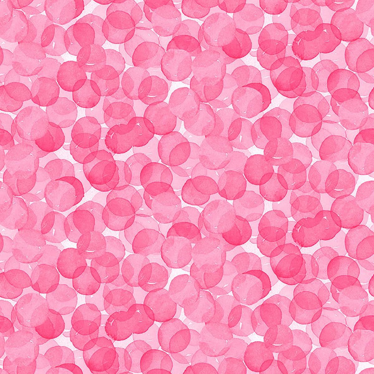 Whimsy Daisical II Dots Pink Keri Schneider Blank Quilting Cotton Fabric 1/2