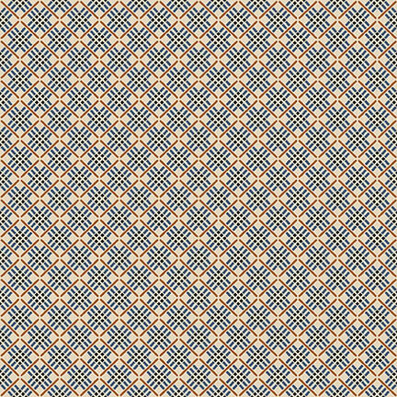 Spring Is In The Air Spring Bias Plaid Cream Blue Hannah West Henry Glass HG-2784-37-CreamBlue